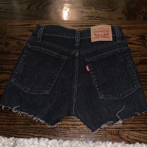 Levi’s black high rise shorts . Size 24.